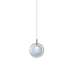 Подвесной светильник Lens grey blue/brushed gold