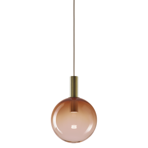 Подвесной светильник Divina red orange/brushed gold