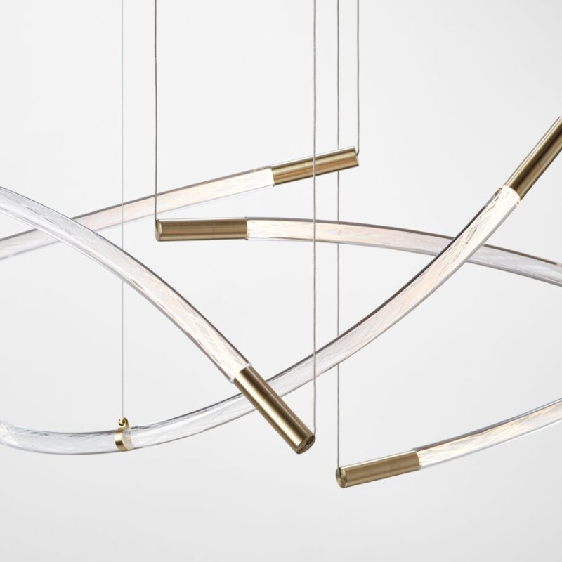 Подвесной светильник Flare / option 10 / 2 x type B / 3 x type C / brushed gold