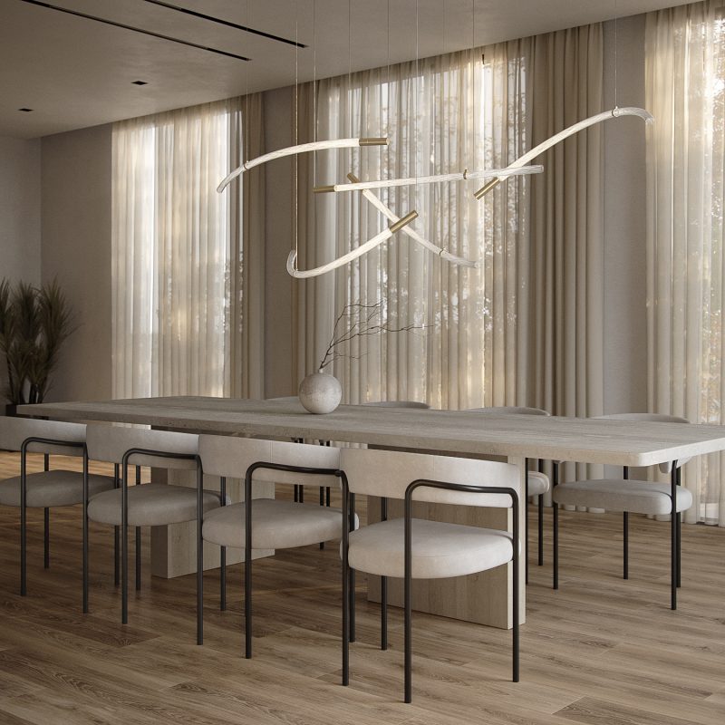 Подвесной светильник Flare / option 10 / 2 x type B / 3 x type C / brushed gold