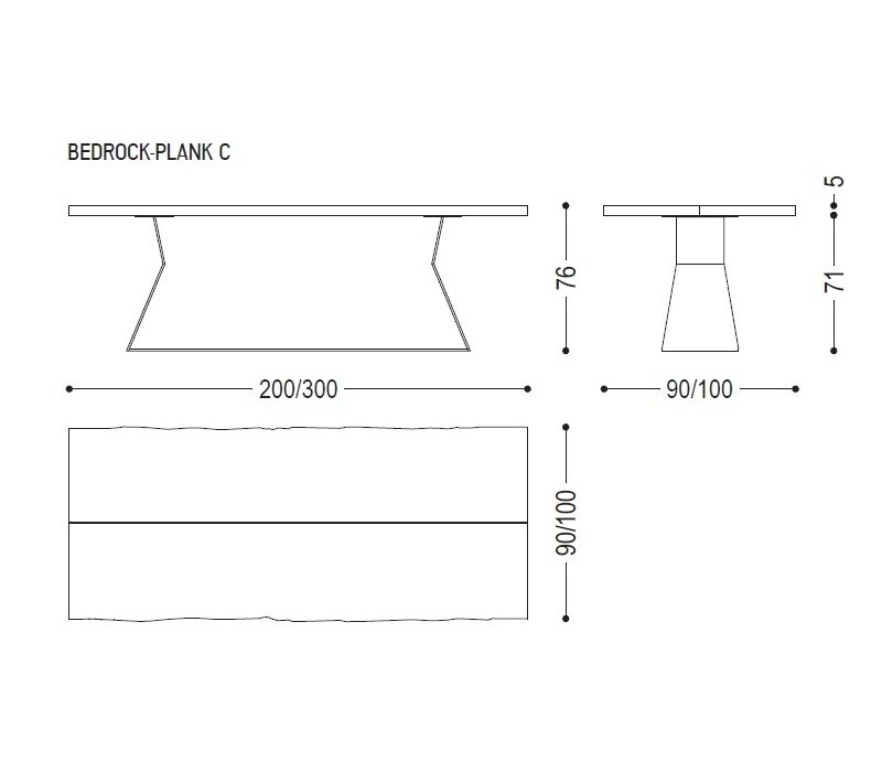 Стол Bedrock Plank C