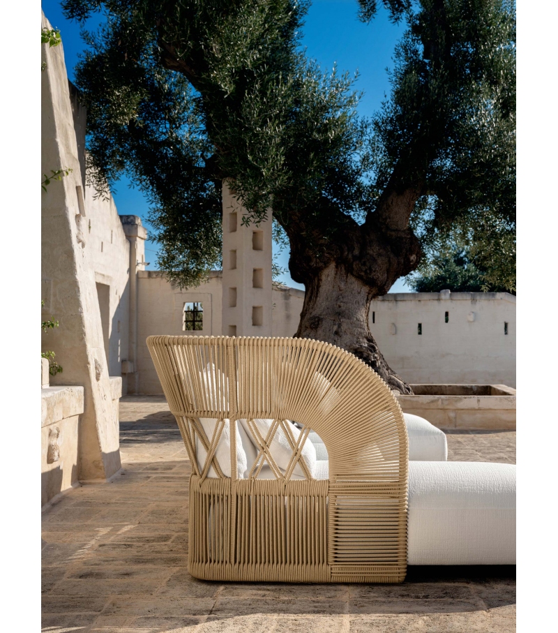 Диван двухместный Cliff Deco Rope Backrest