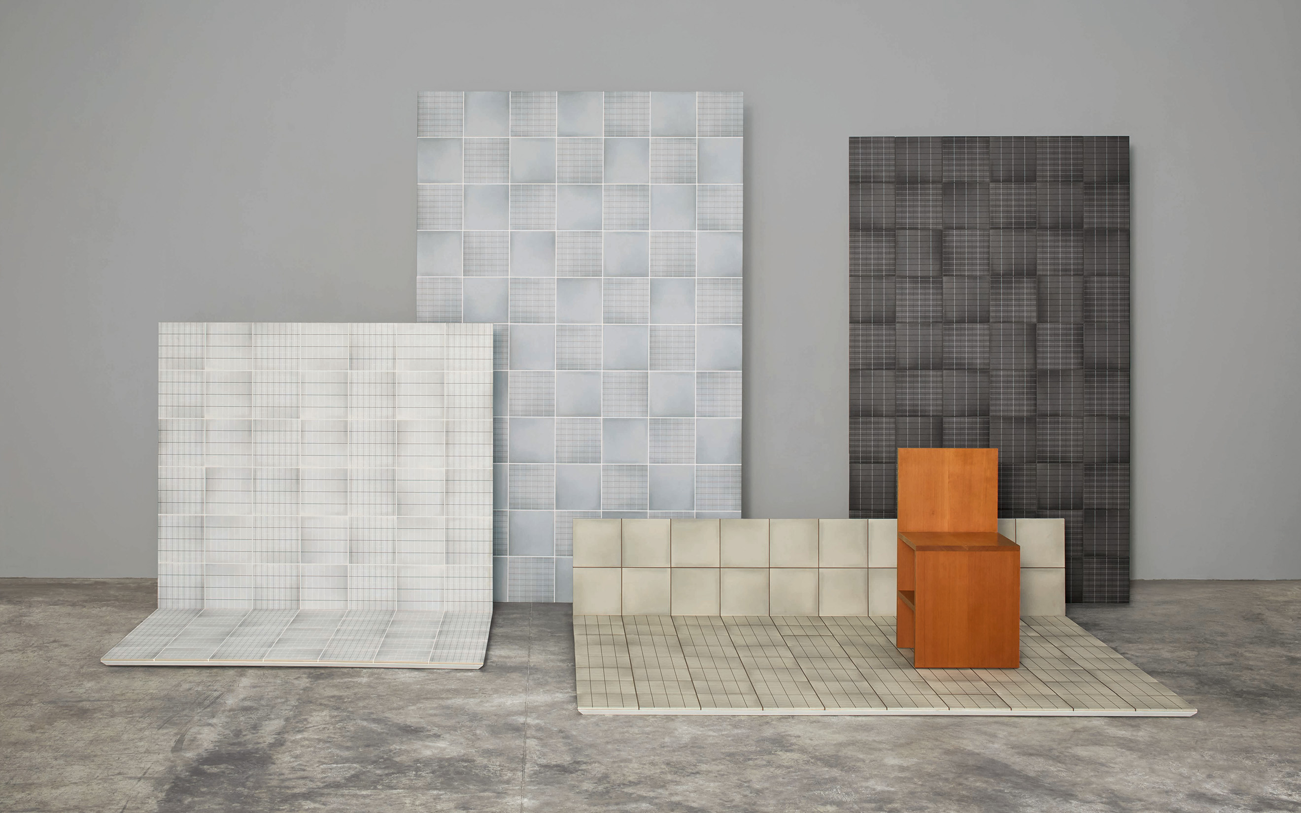 Керамическая плитка Aurore / Charcoal Grid S