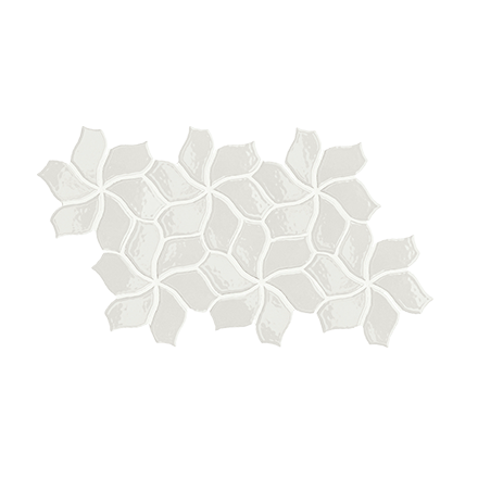 Керамическая плитка Botanica / Flower White Glossy