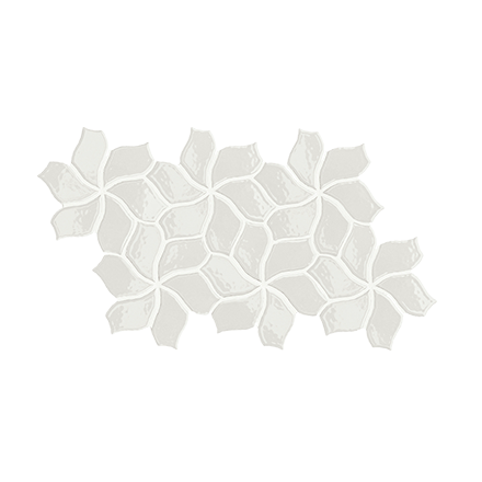 Керамическая плитка Botanica / Flower White Glossy