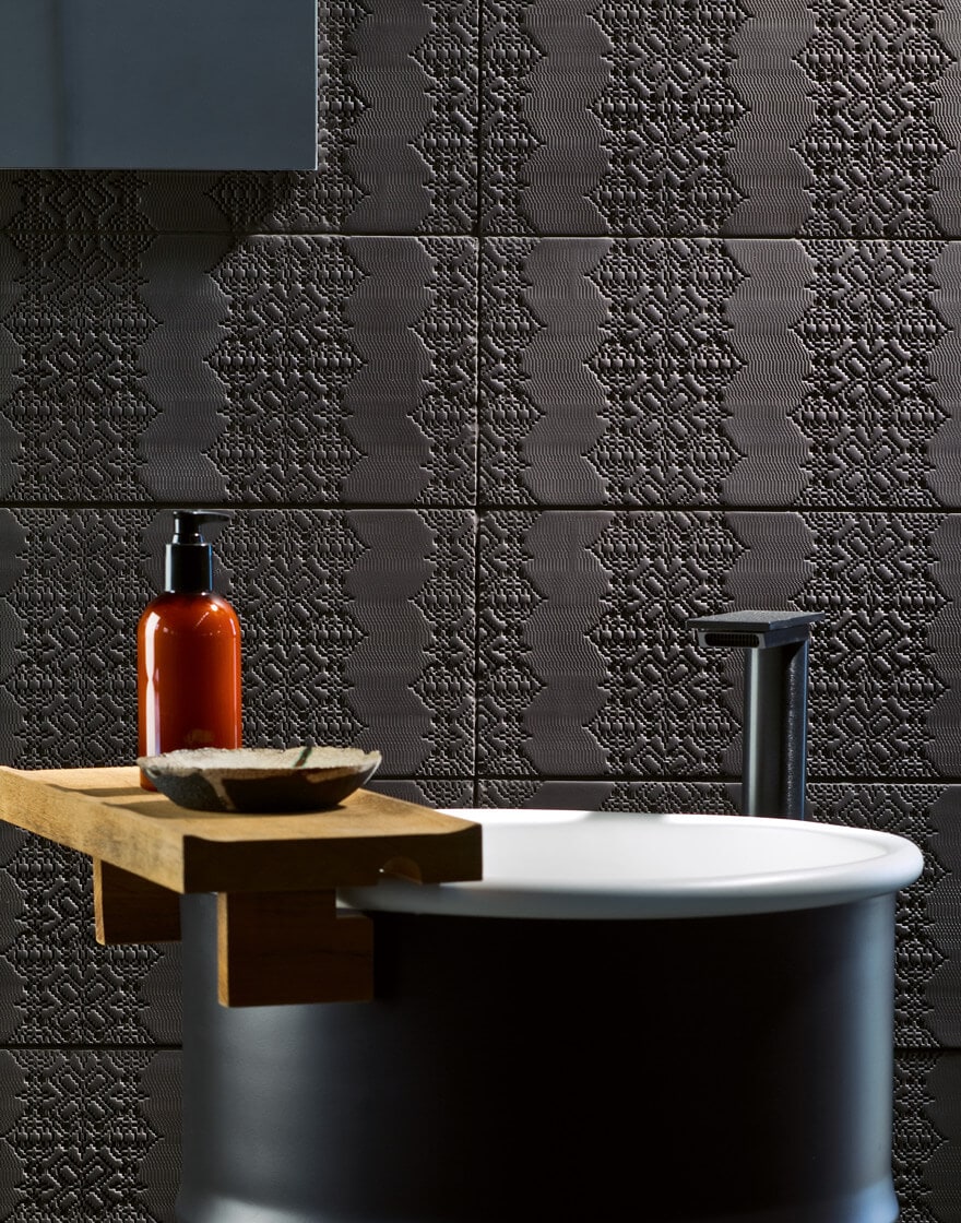 Керамическая плитка Bas Relief / Code Nero