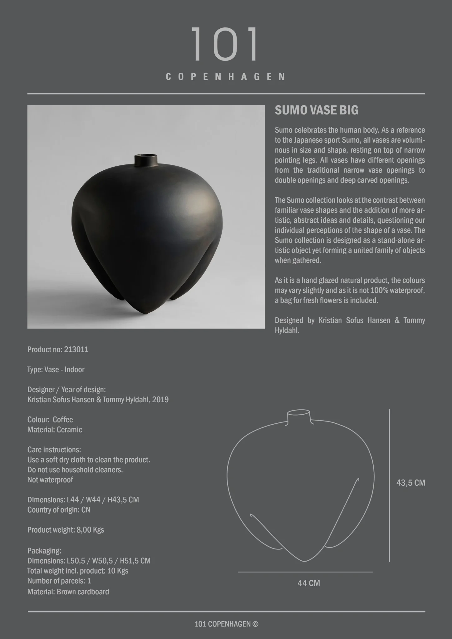 Ваза Sumo Big — Coffee