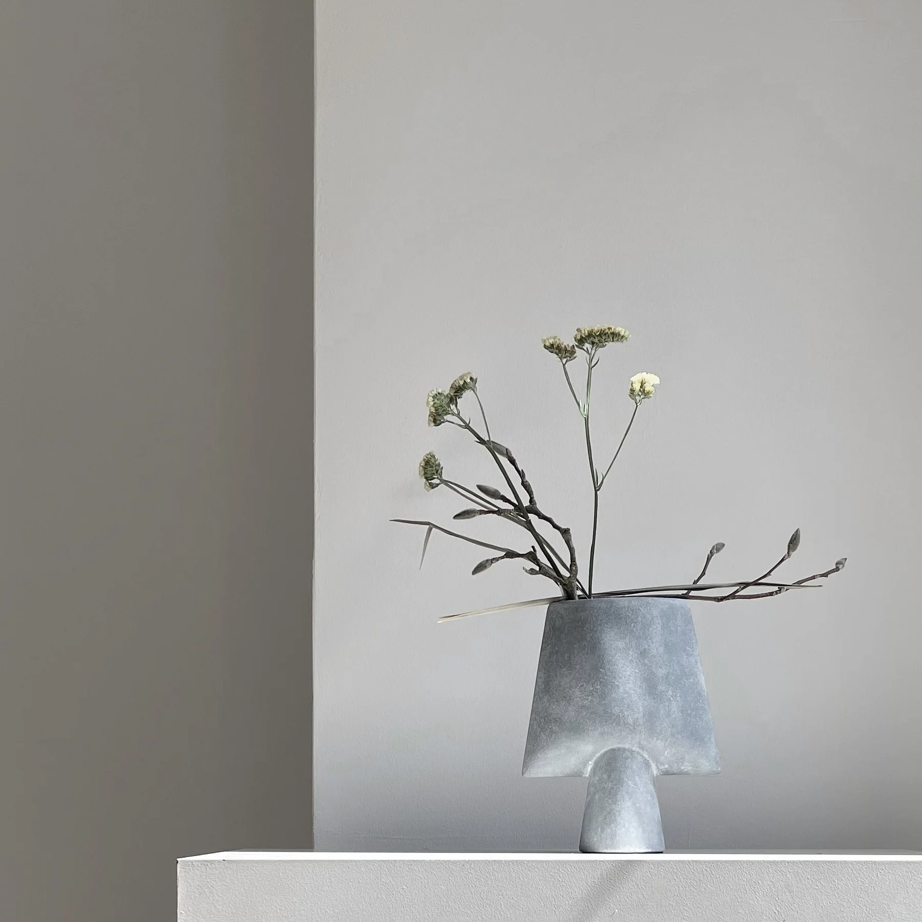 Ваза Sphere Square Mini — Light Grey