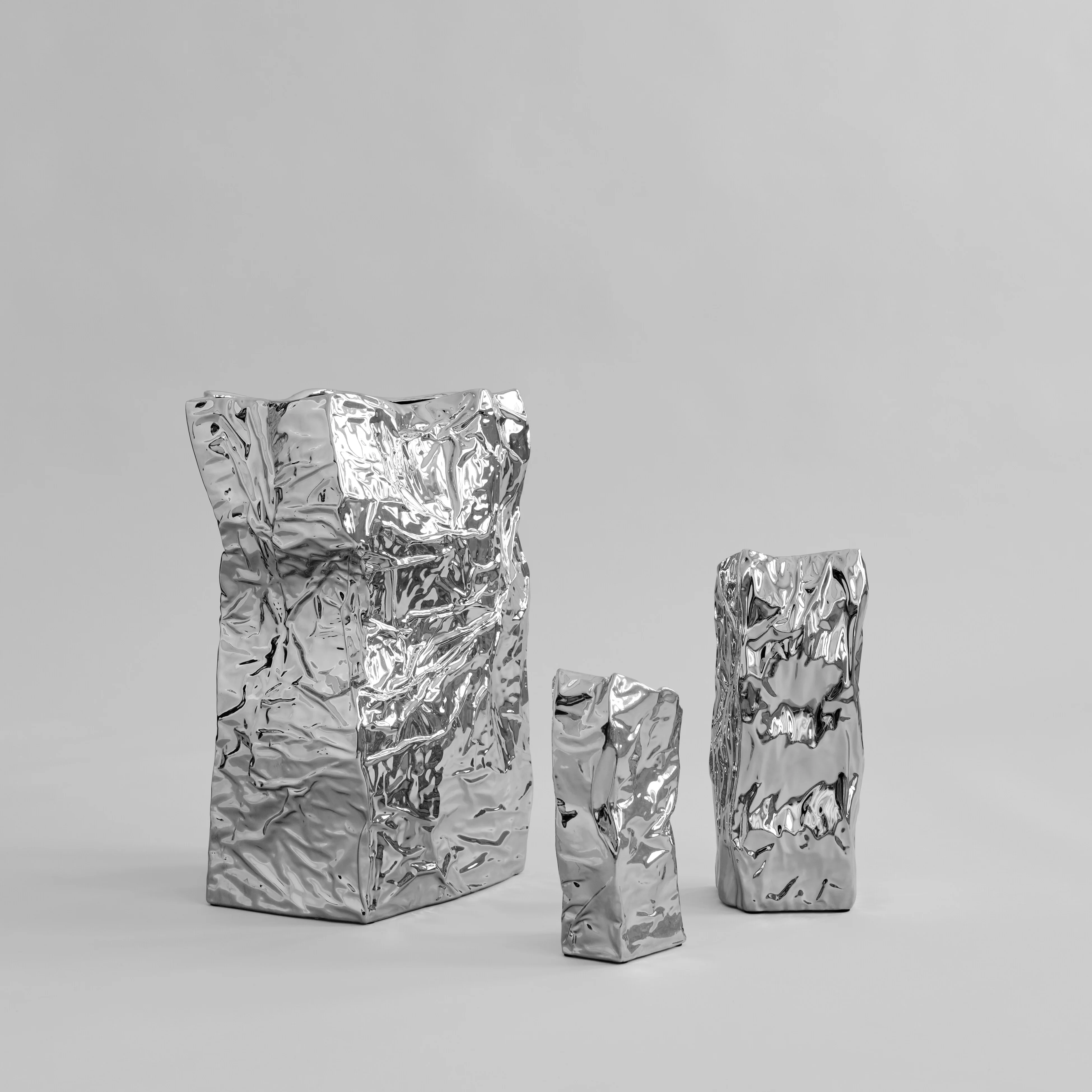 Ваза Kami Big — Chrome