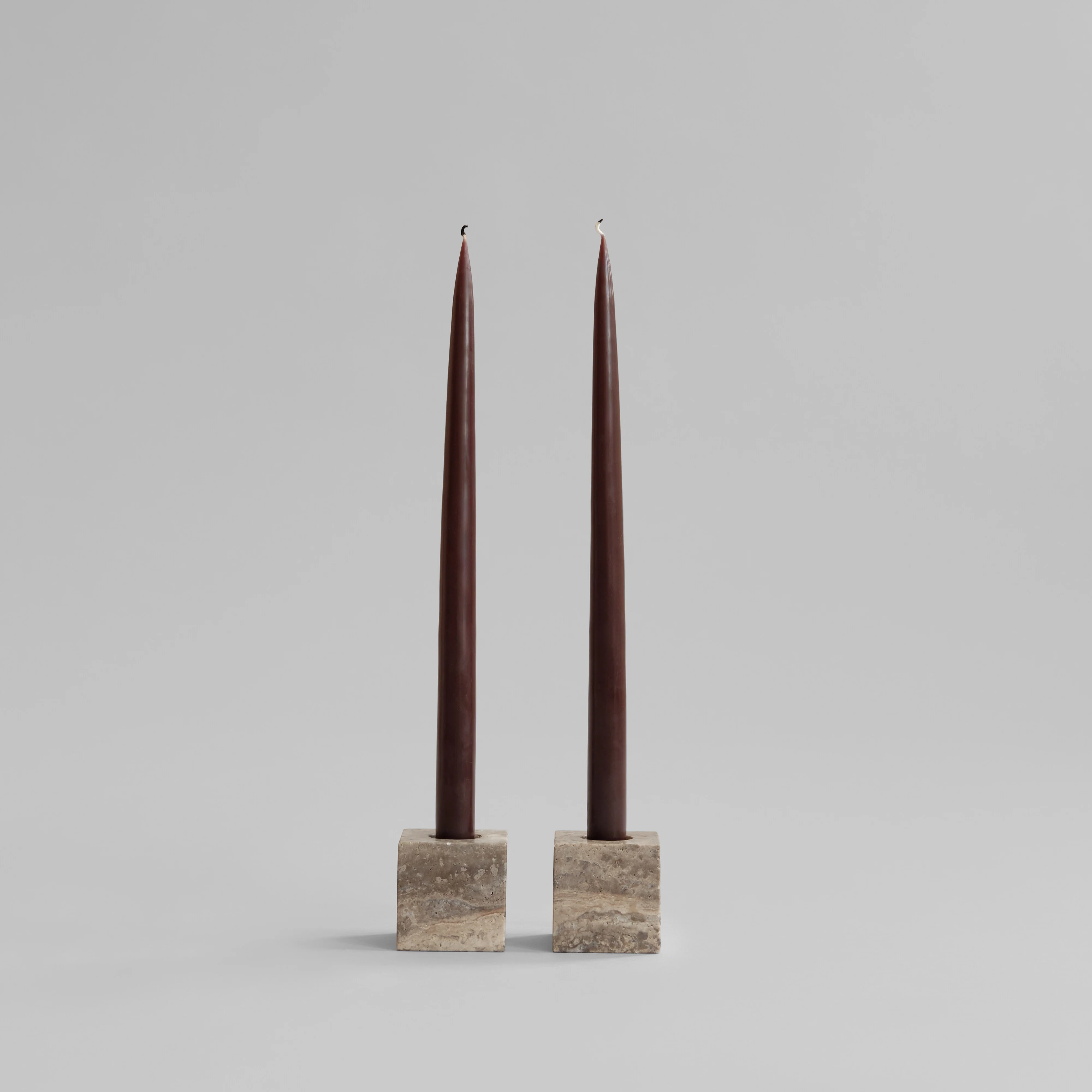 Подсвечник Cube — Silver Travertine