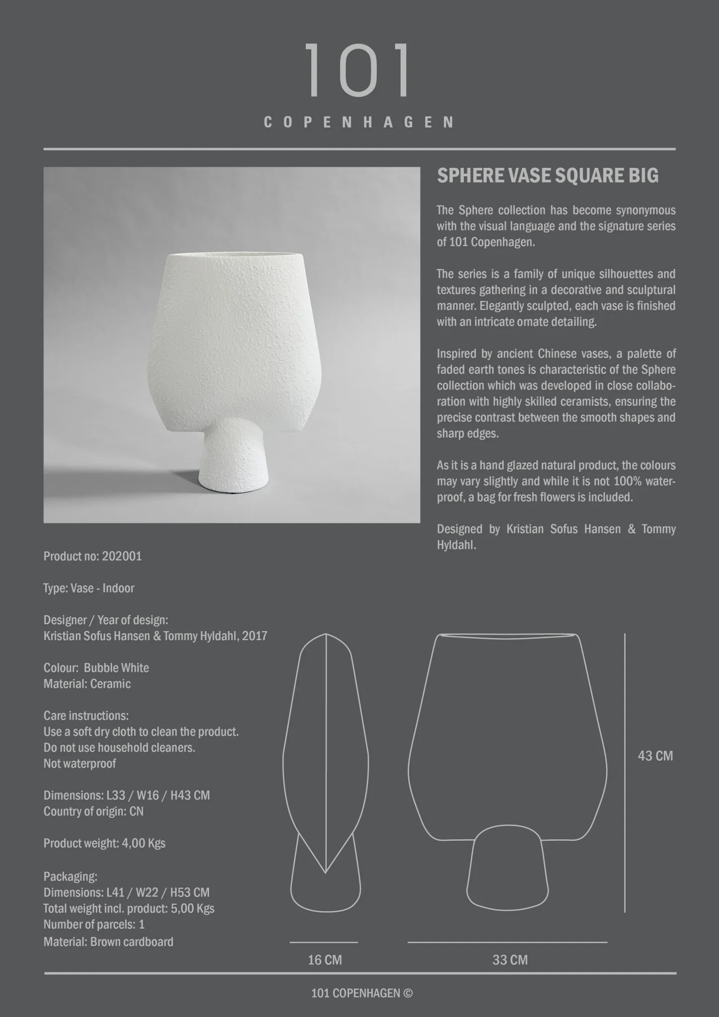 Ваза Sphere Square Big