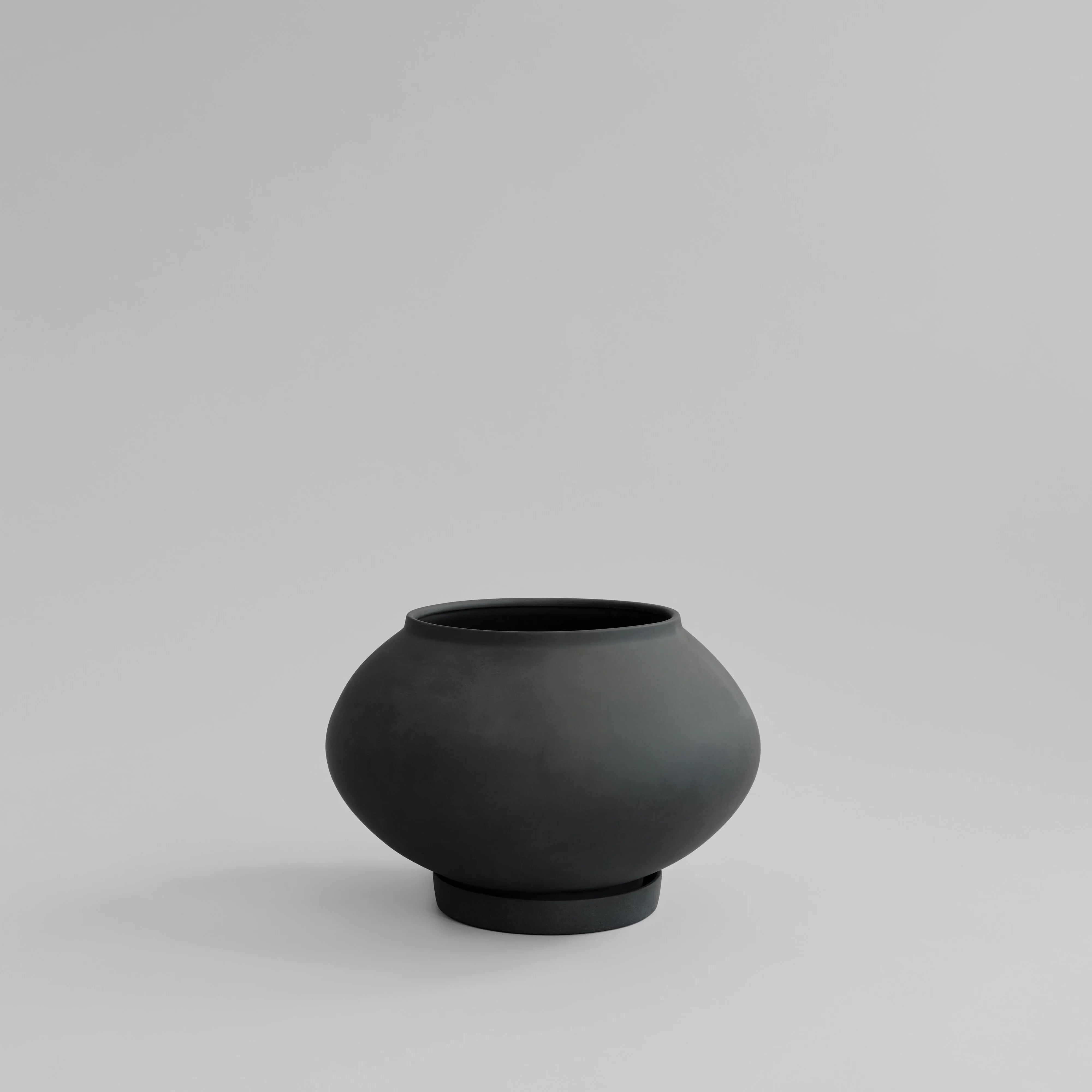 Кашпо Sunao Plant Pot Fat Medio — Black