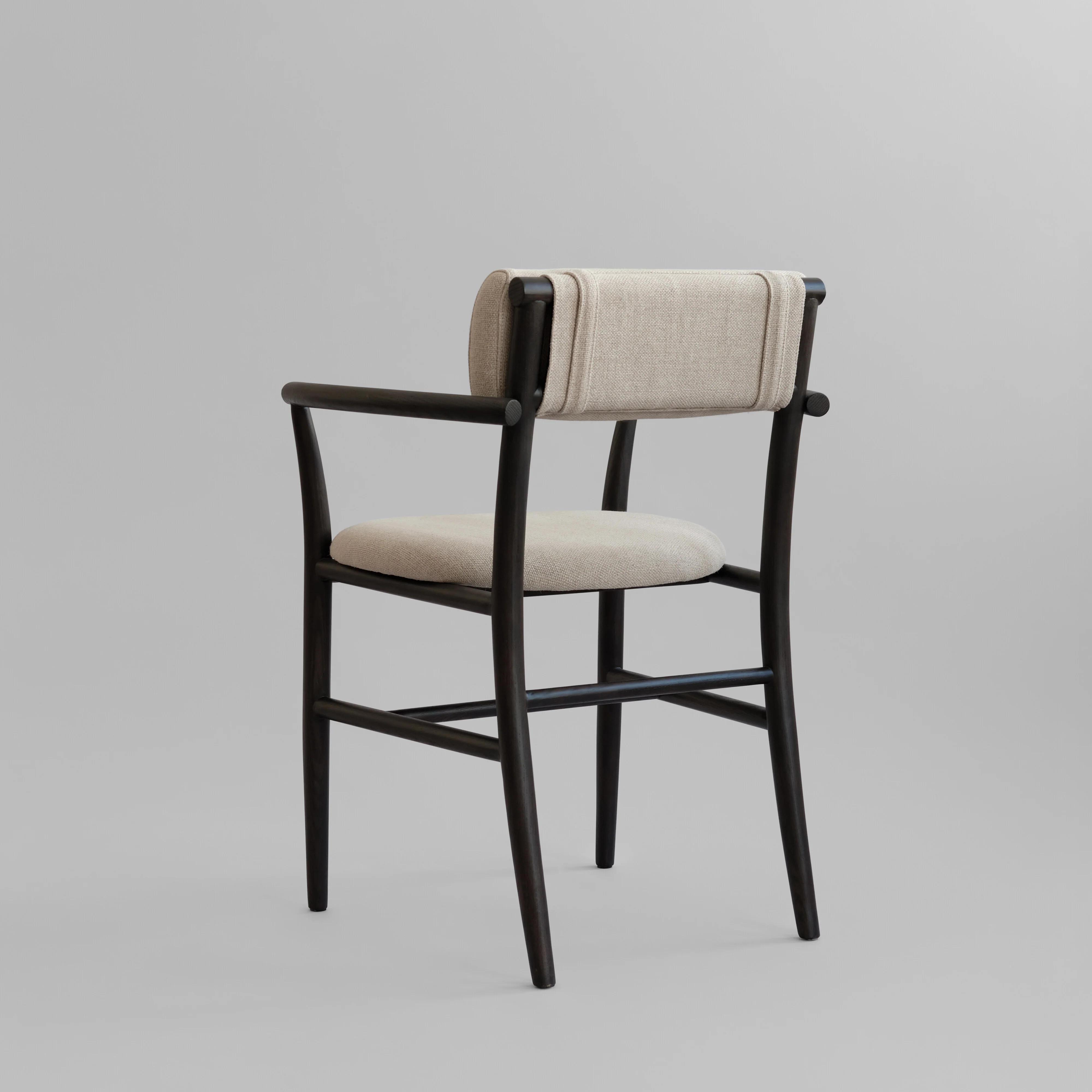 Стул с подлокотниками Nama  — Coffee Black, Linen