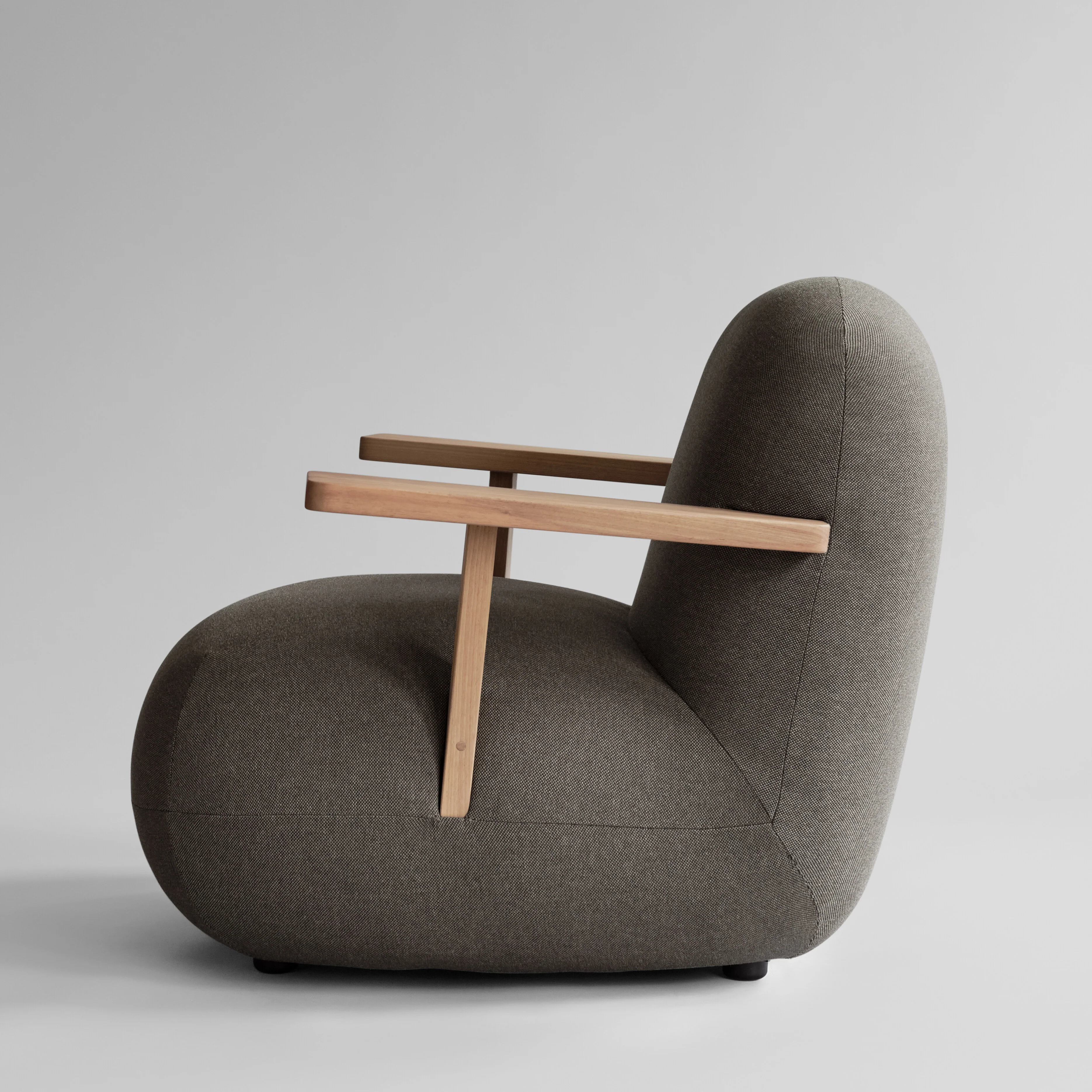 Кресло Toe Chair Armrest — Stone Gray