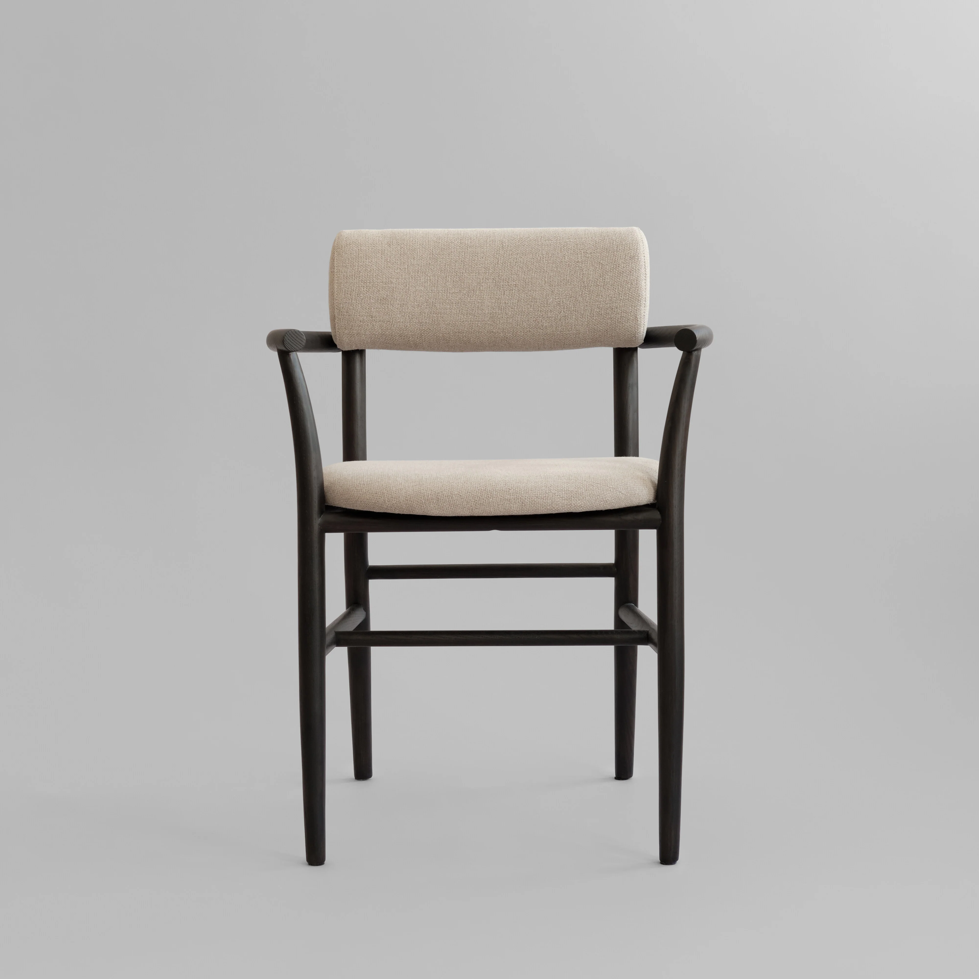 Стул с подлокотниками Nama  — Coffee Black, Linen