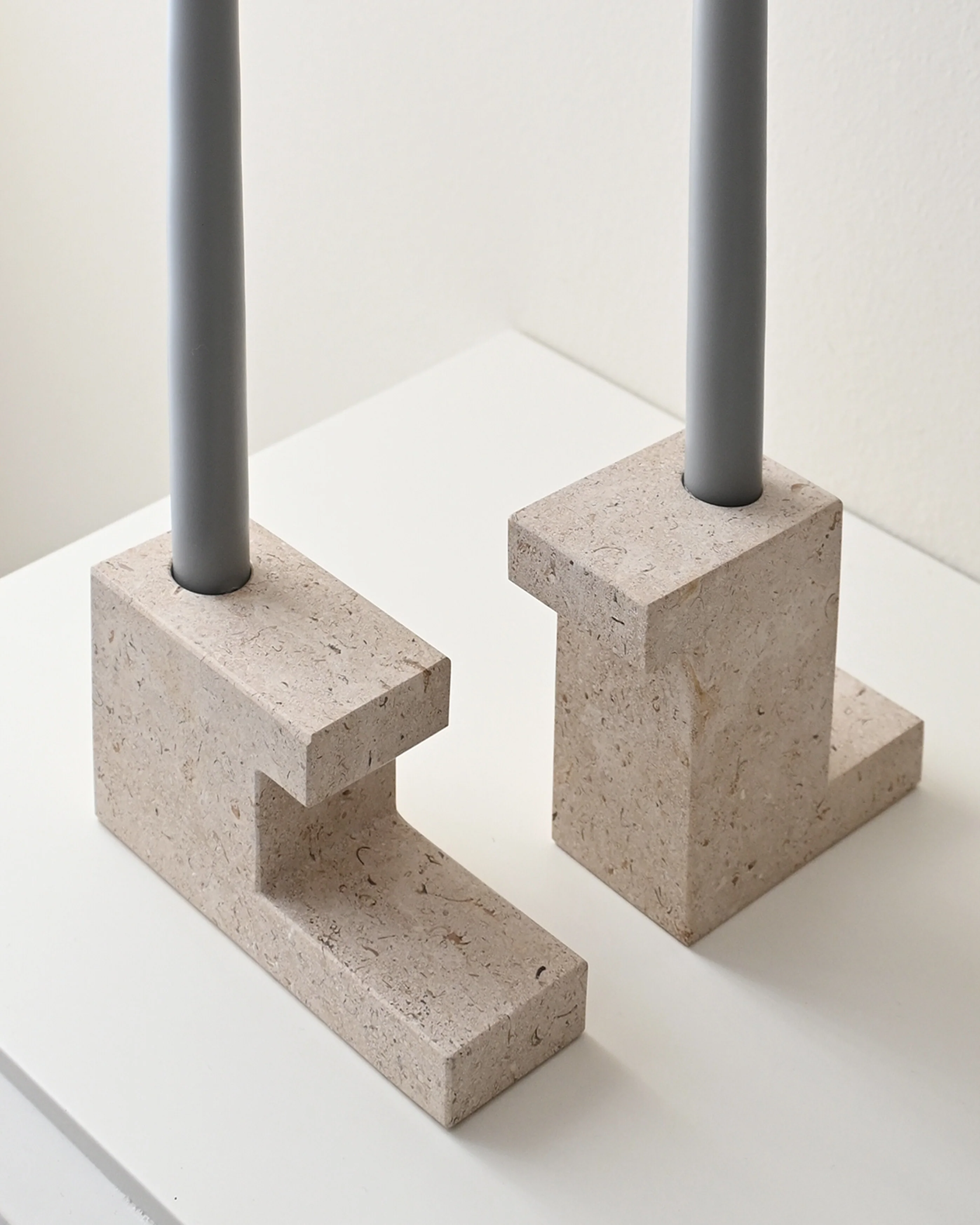 Подсвечник Brick Low — Limestone