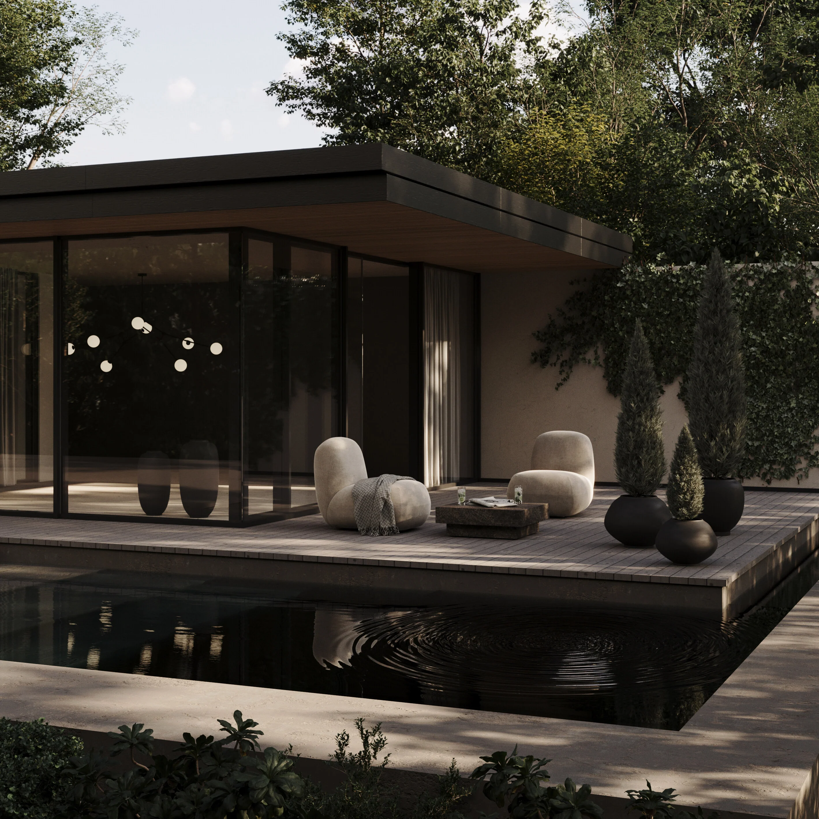 Ваза Sunao Slim Hexa — Black