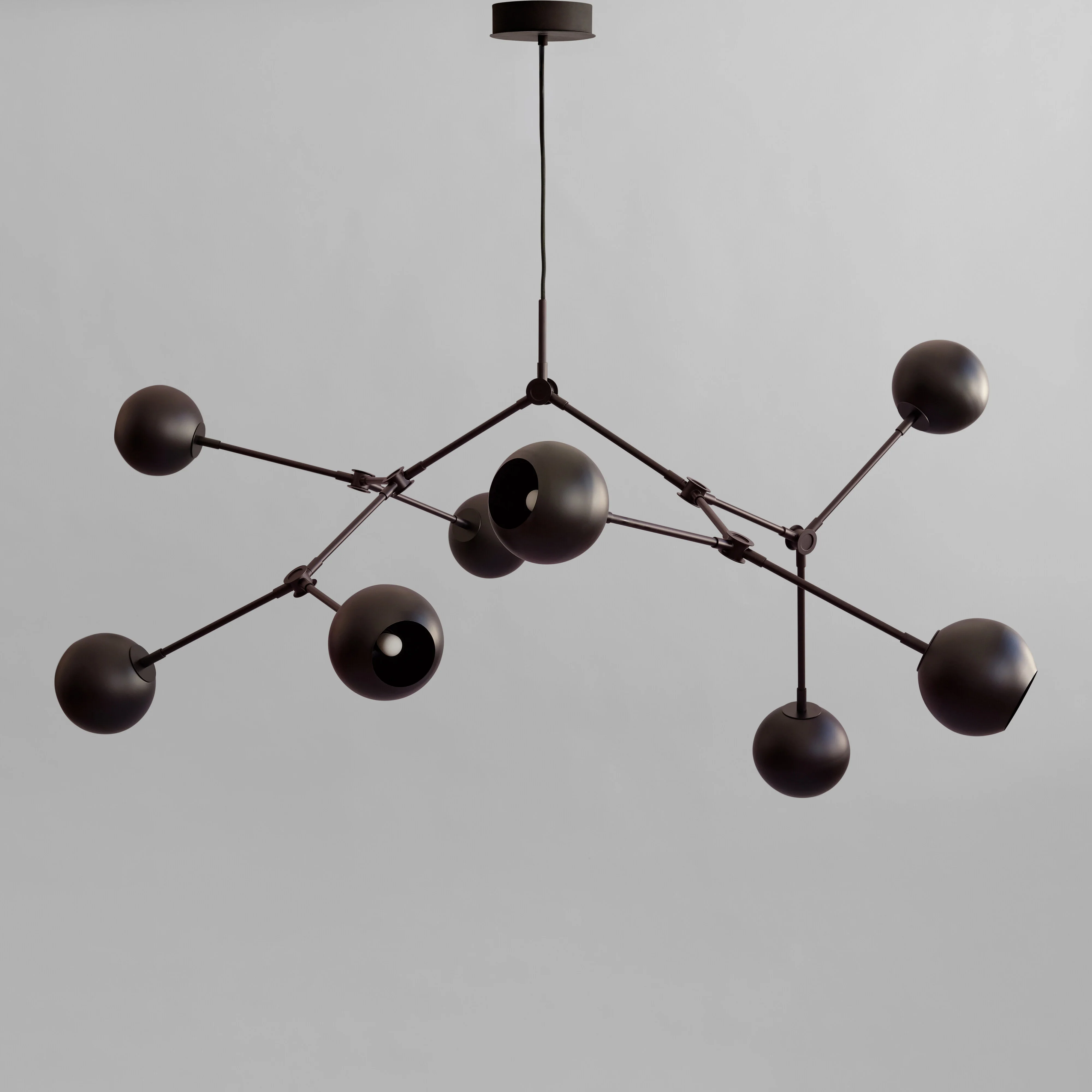 Люстра Drop Globe — Burned Black 5m