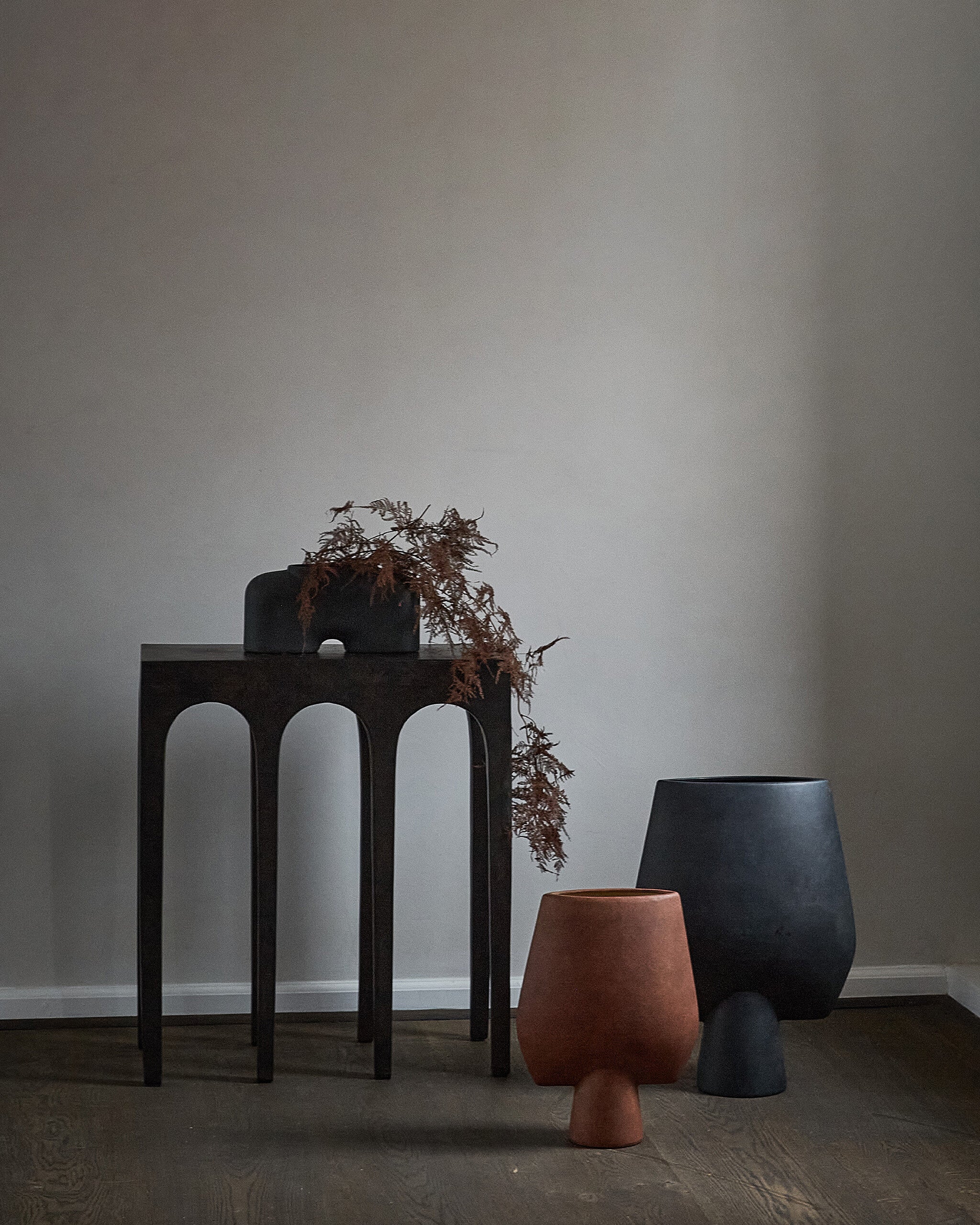 Ваза Sphere Square Big — Terracotta