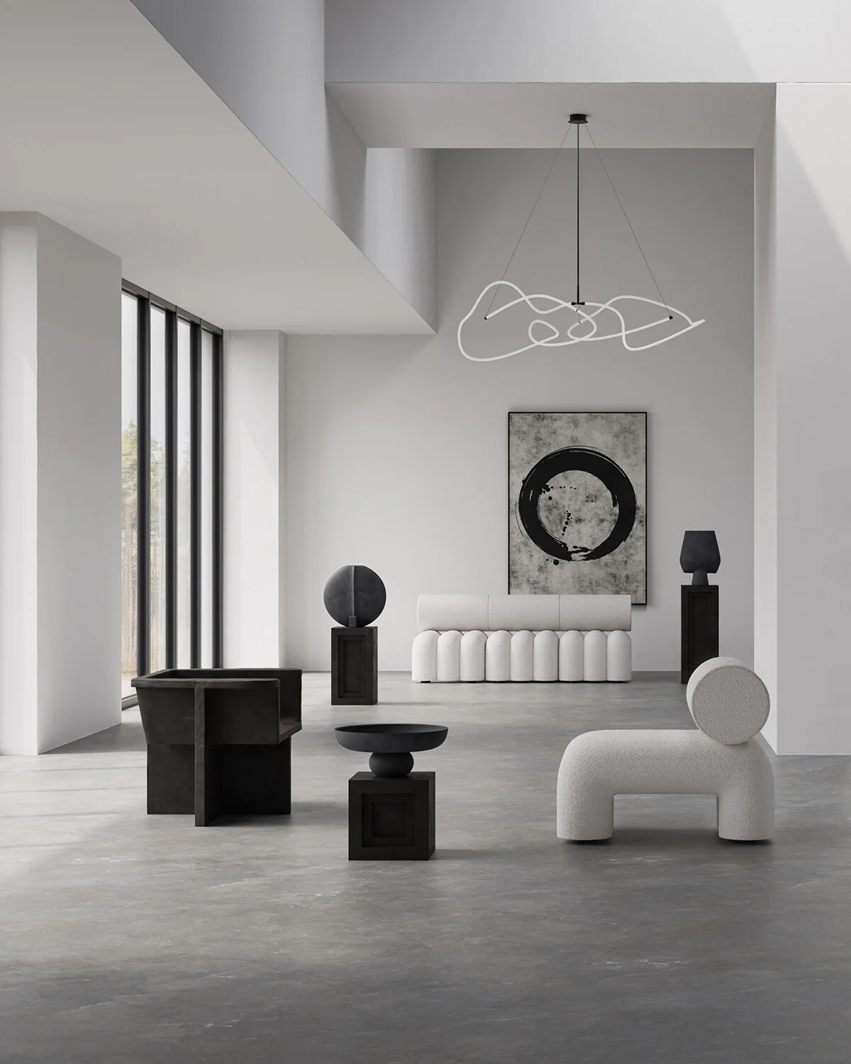 Ваза Sphere Square Big — Black