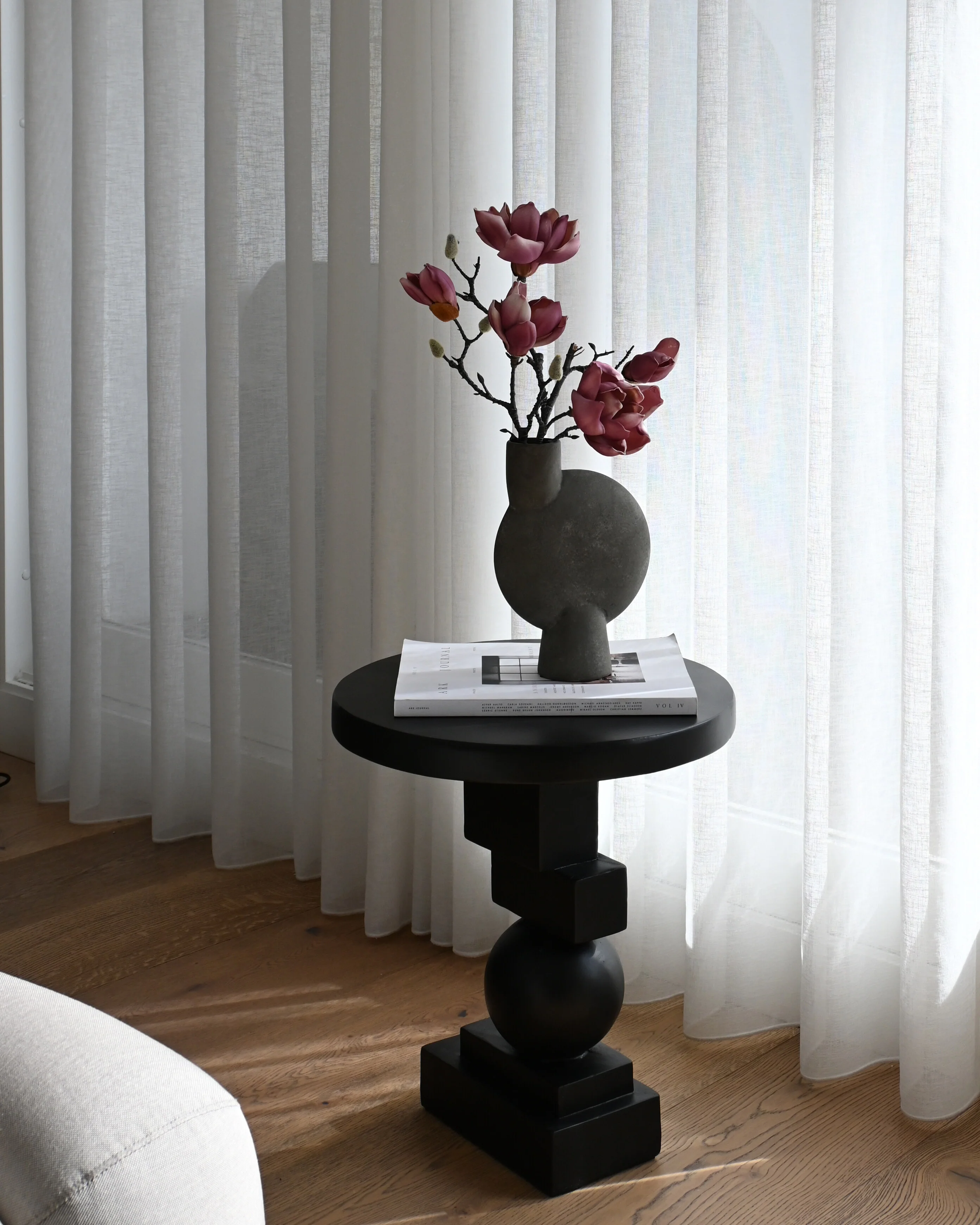 Ваза Sphere Bubl Medio — Dark Grey