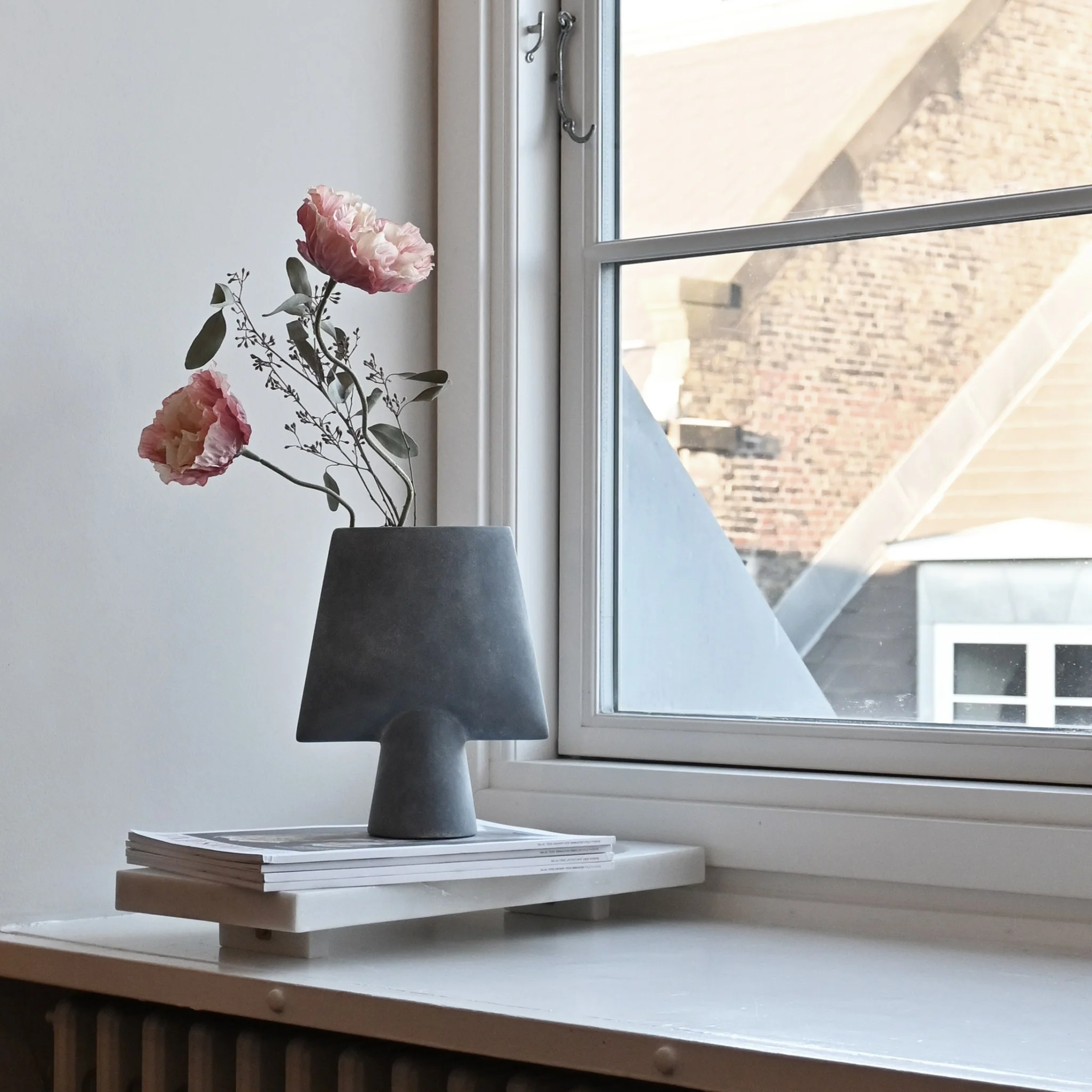 Ваза Sphere Square Mini — Light Grey