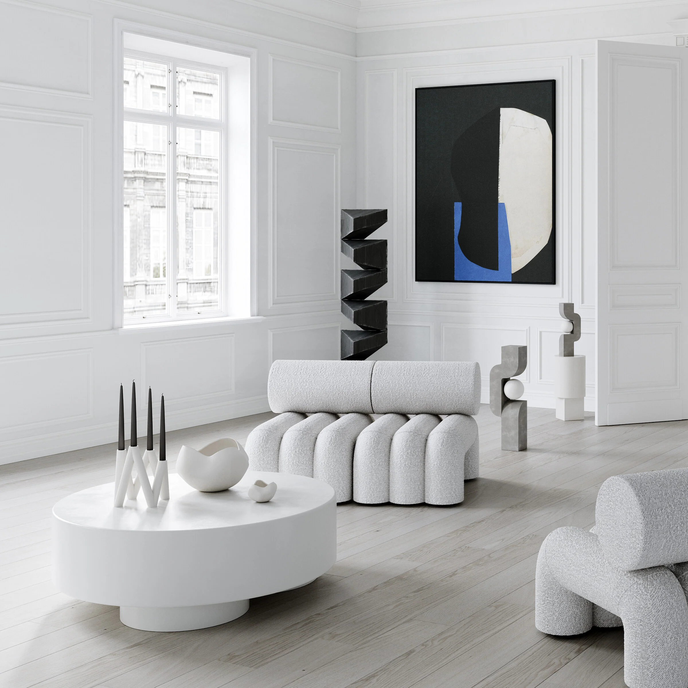 Подсвечник W — Bone White
