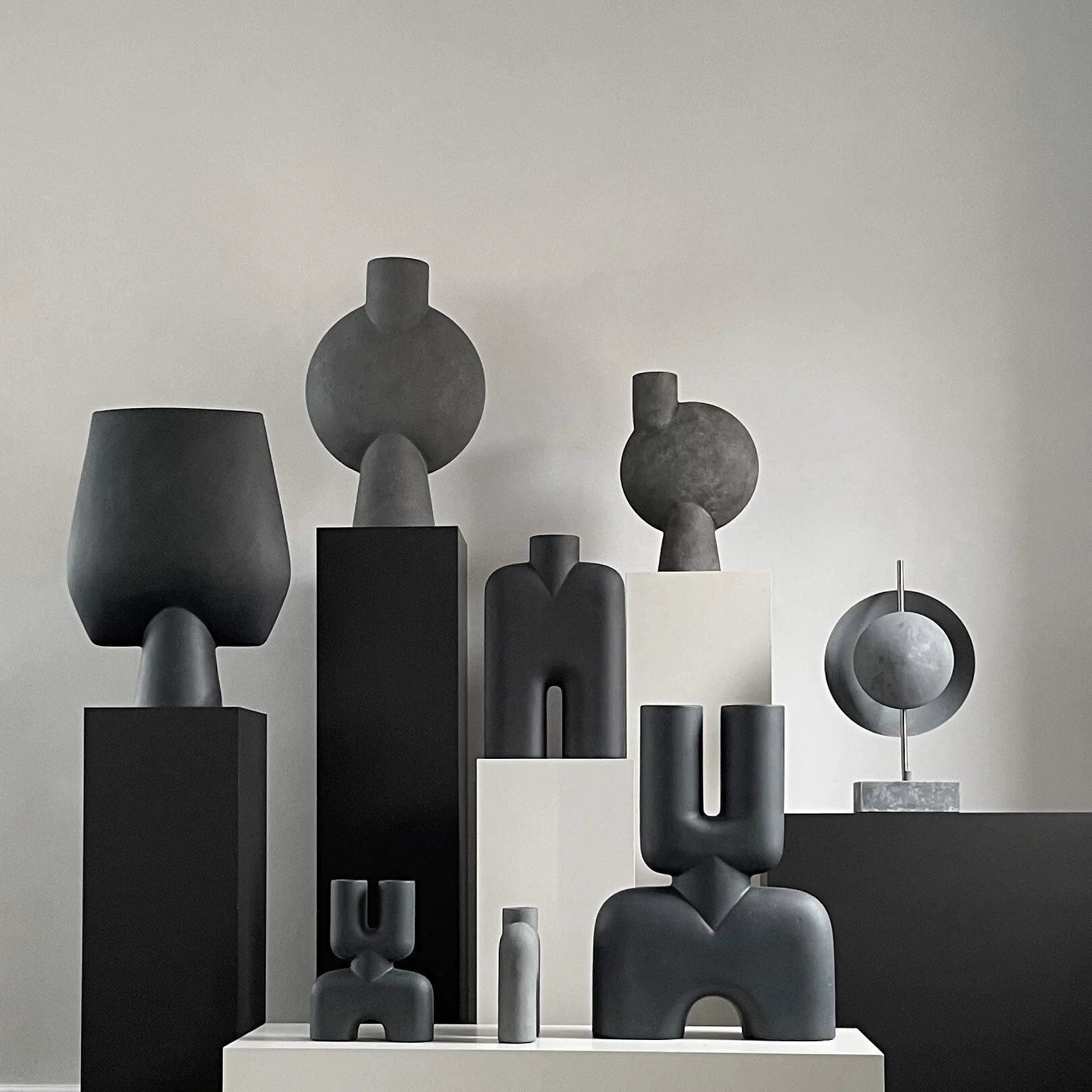 Ваза Sphere Bubl Hexa — Dark Grey
