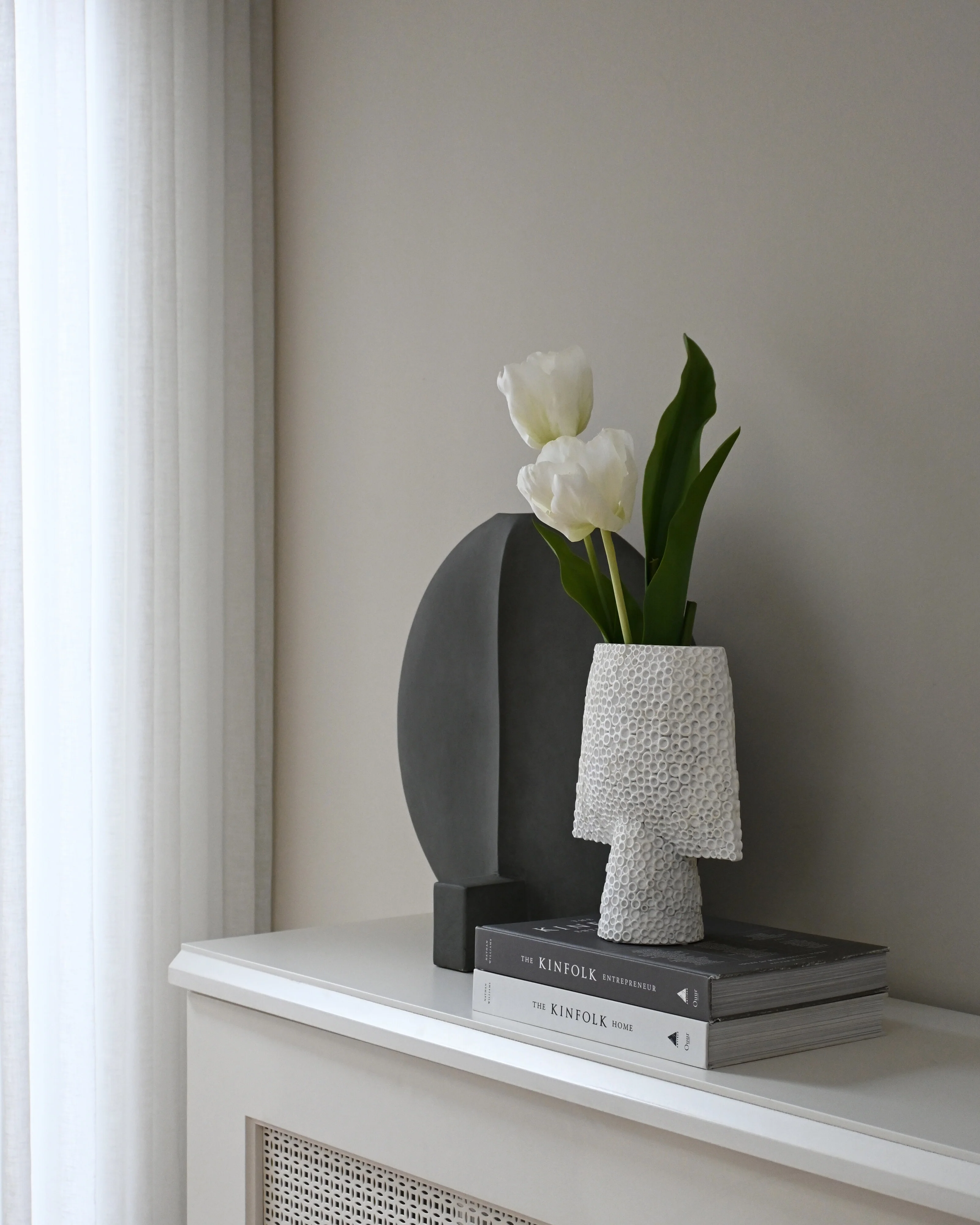 Ваза Sphere Square Shisen Mini — Bone White