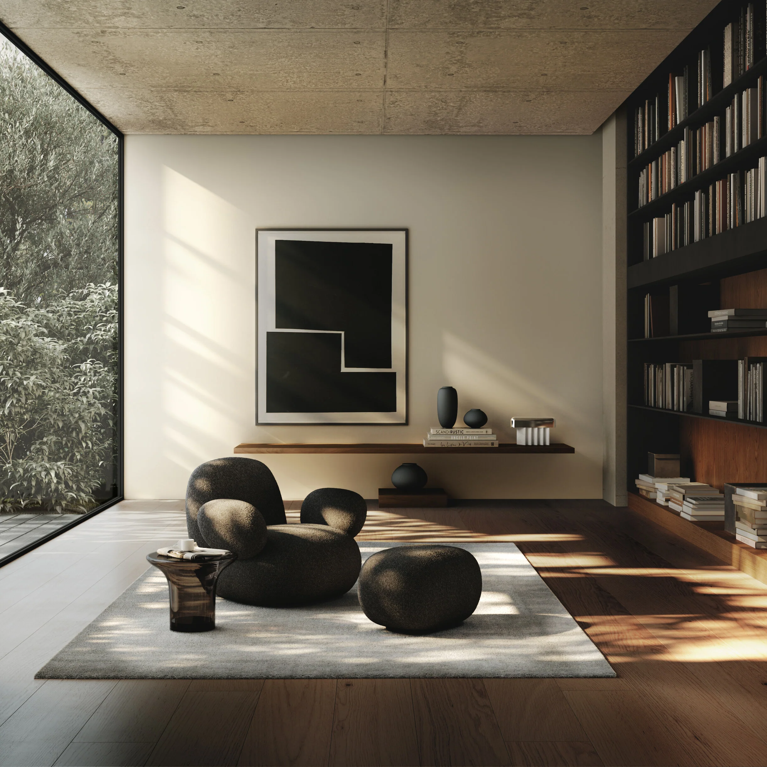 Ваза Sunao Vase Fat Mini — Black