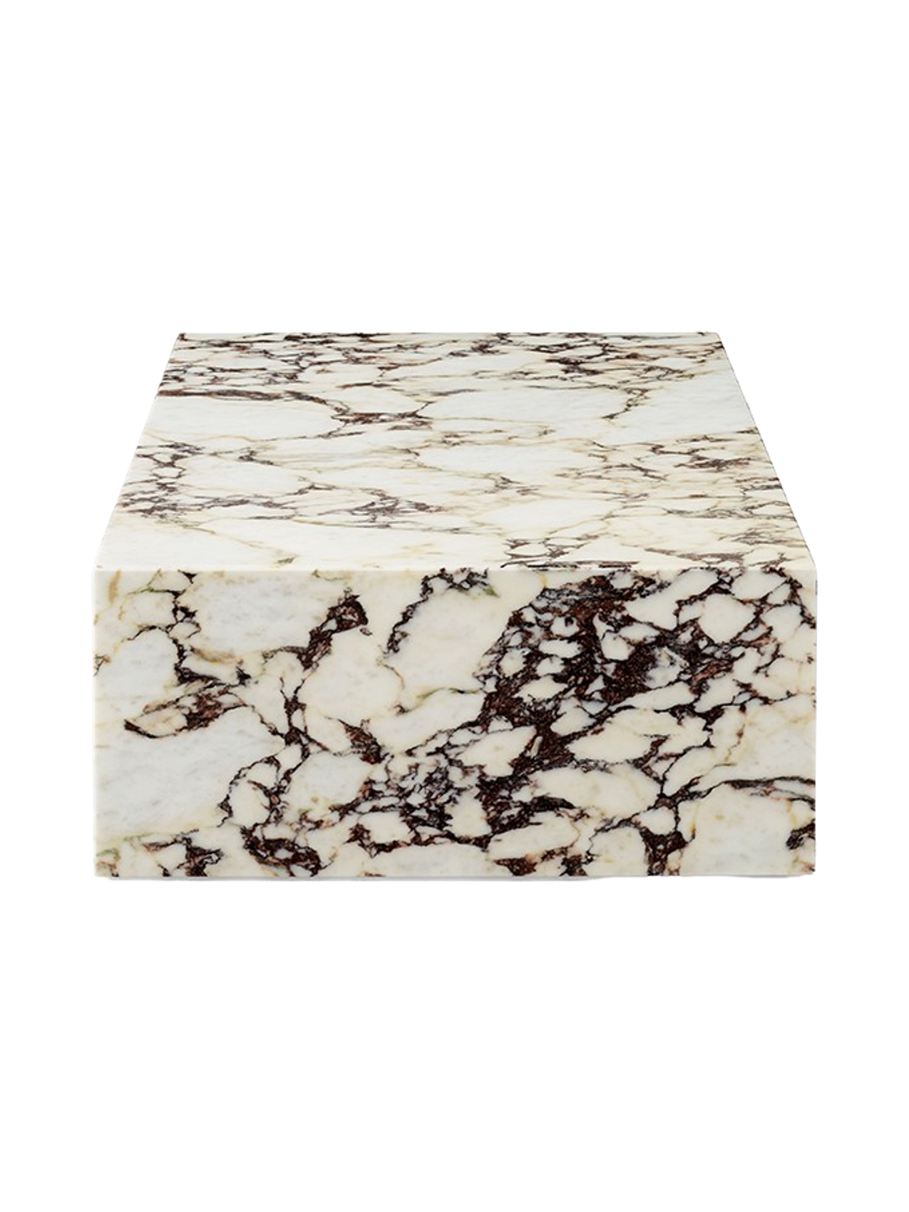 Журнальный столик Plinth Low - Мрамор Calacatta Viola