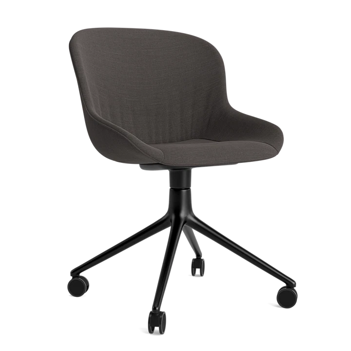 Стул Hyg Comfort, поворотный, основание на колесиках чёрный алюминий/обивка