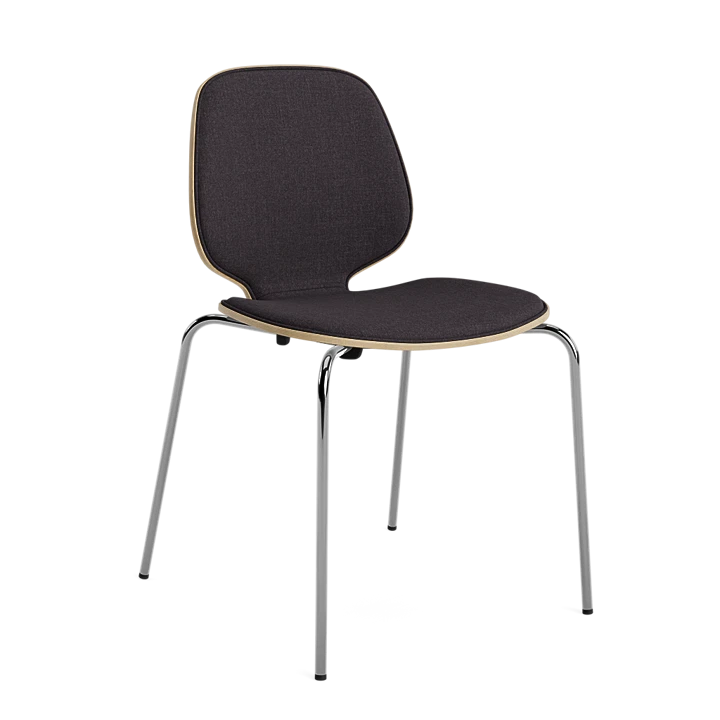 Стул My Chair, хром, дуб, фронтальная обивка