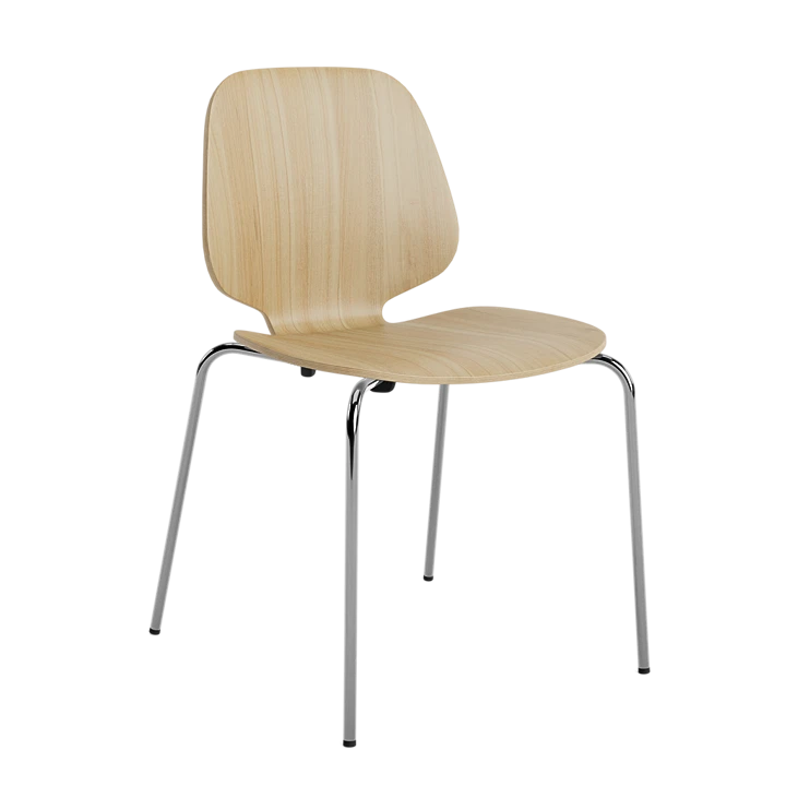 Стул My Chair, хромированная сталь/натуральный дуб