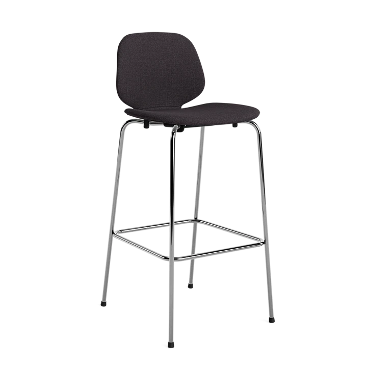 Барный стул My Chair, 75 см, хромированная сталь/обивка