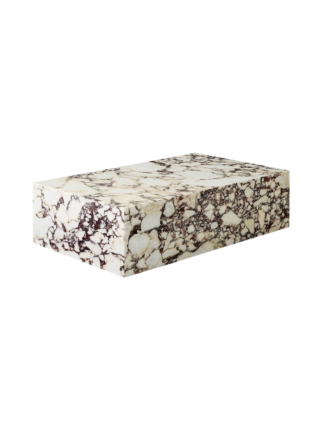 Журнальный столик Plinth Low - Мрамор Calacatta Viola