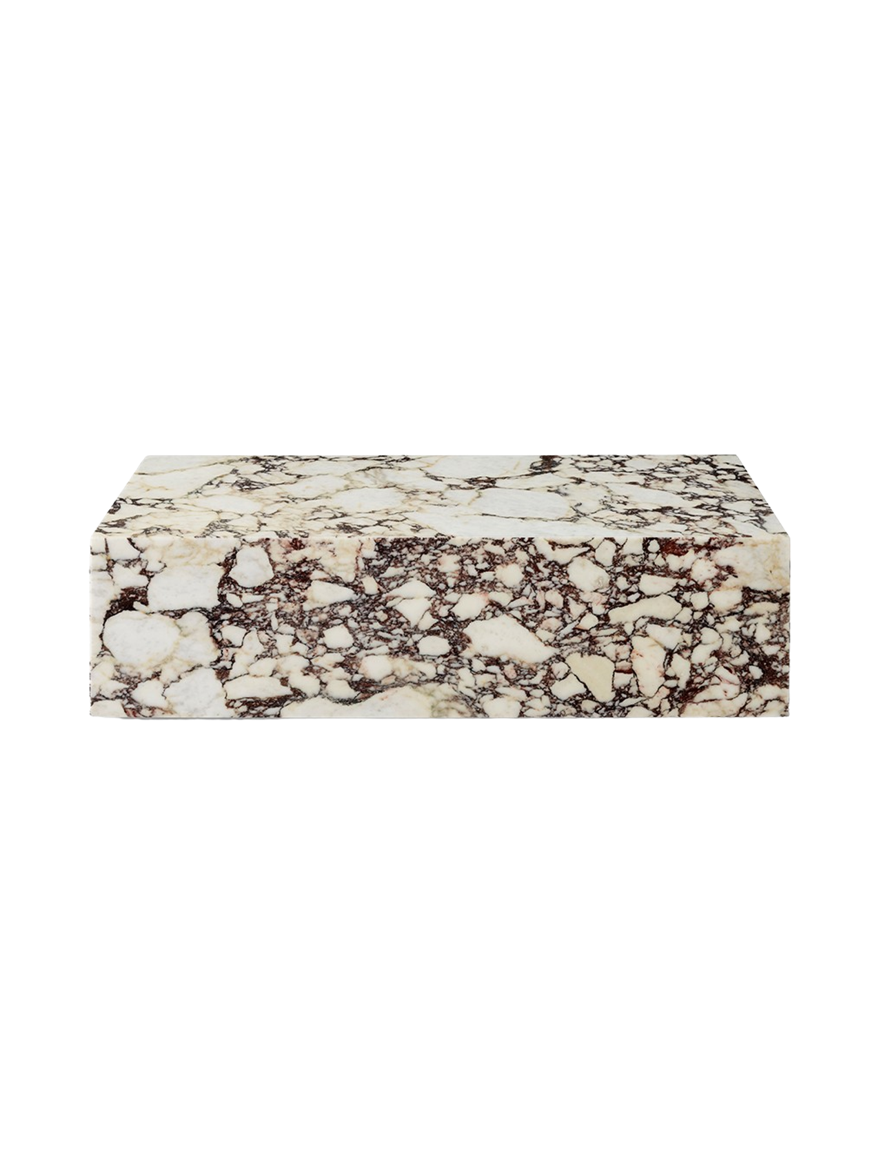 Журнальный столик Plinth Low - Мрамор Calacatta Viola