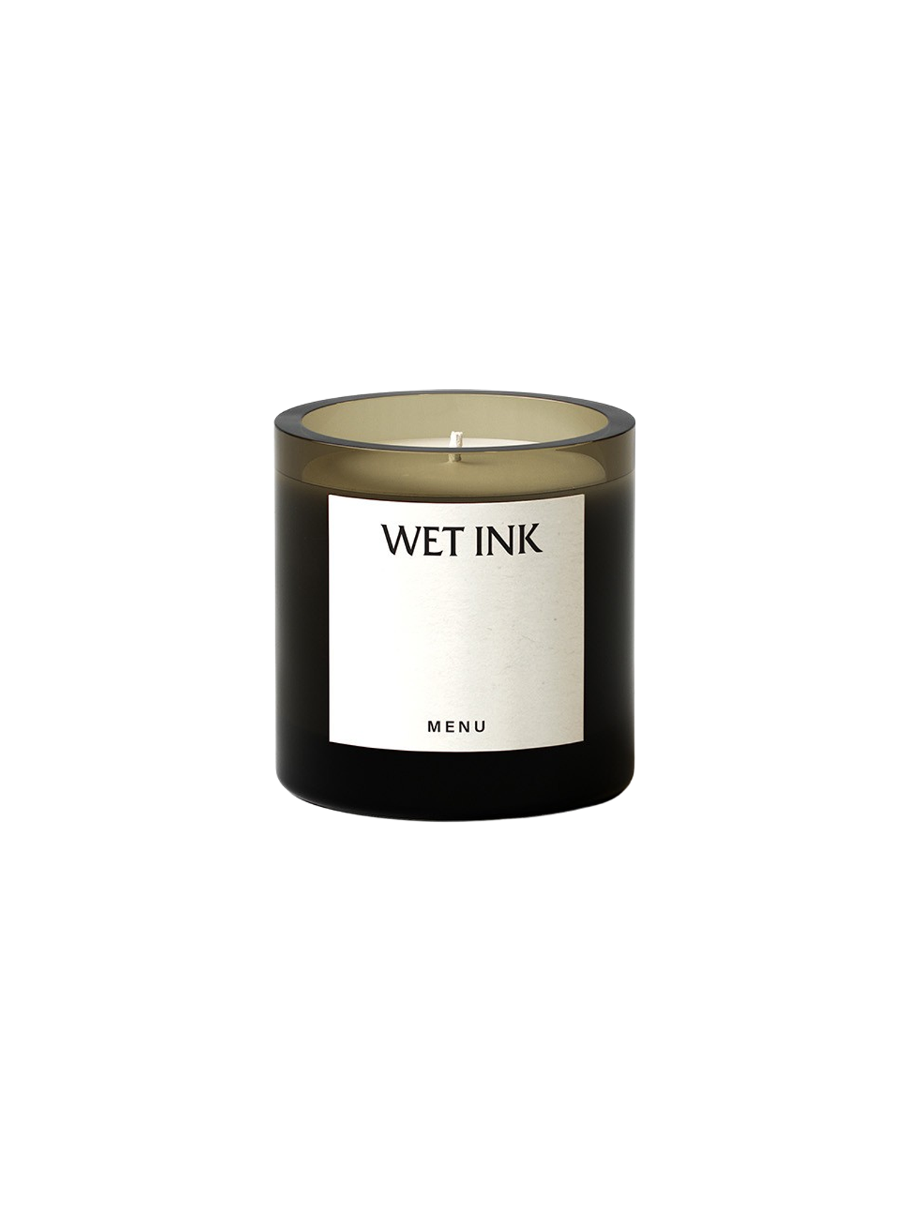 Ароматическая свеча Olfacte, Wet Ink - 80 г, небольшая свеча в стекле