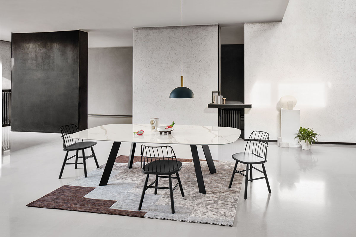 Обеденный стол Alexander - 250 × 120 см, бочкообразная столешница, длина 250, ширина 120, высота 75 см