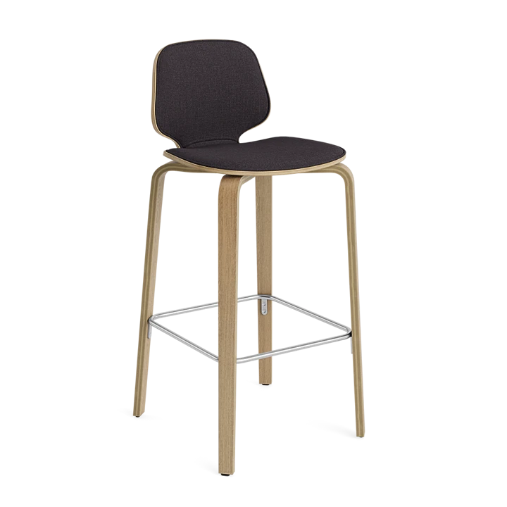 Барный стул My Chair, 75 см, натуральный дуб/фронтальная обивка