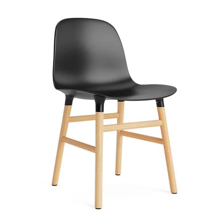 Стул Form, натуральный дуб/черный пластик