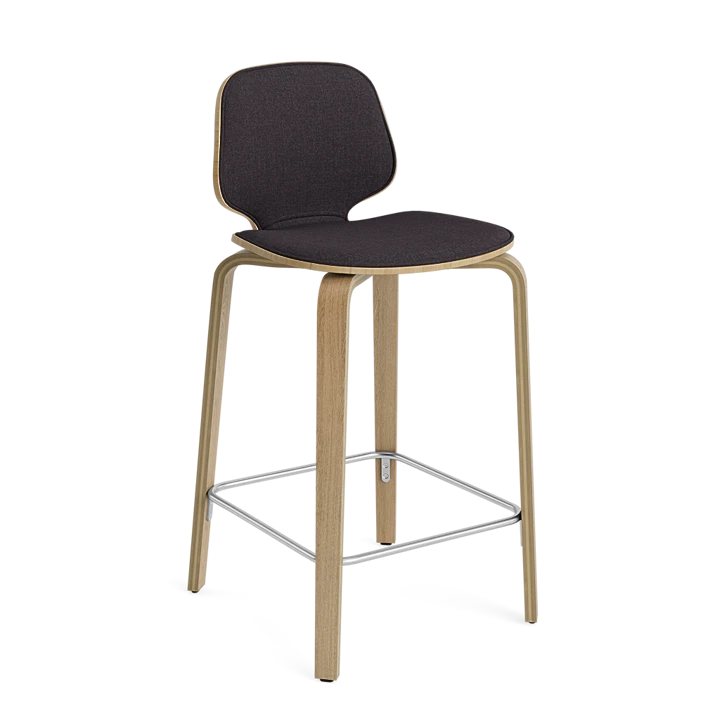 Барный стул My Chair, 65 см, натуральный дуб/фронтальная обивка