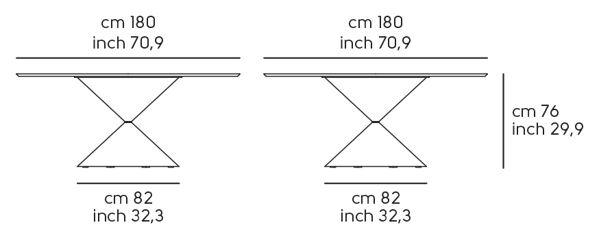 Обеденный стол Clessidra - Ø 180 см, деревянный каркас, диаметр 180, высота 76 см