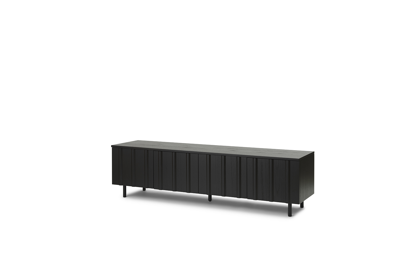 Комод Rib Soft, низкий, чёрный