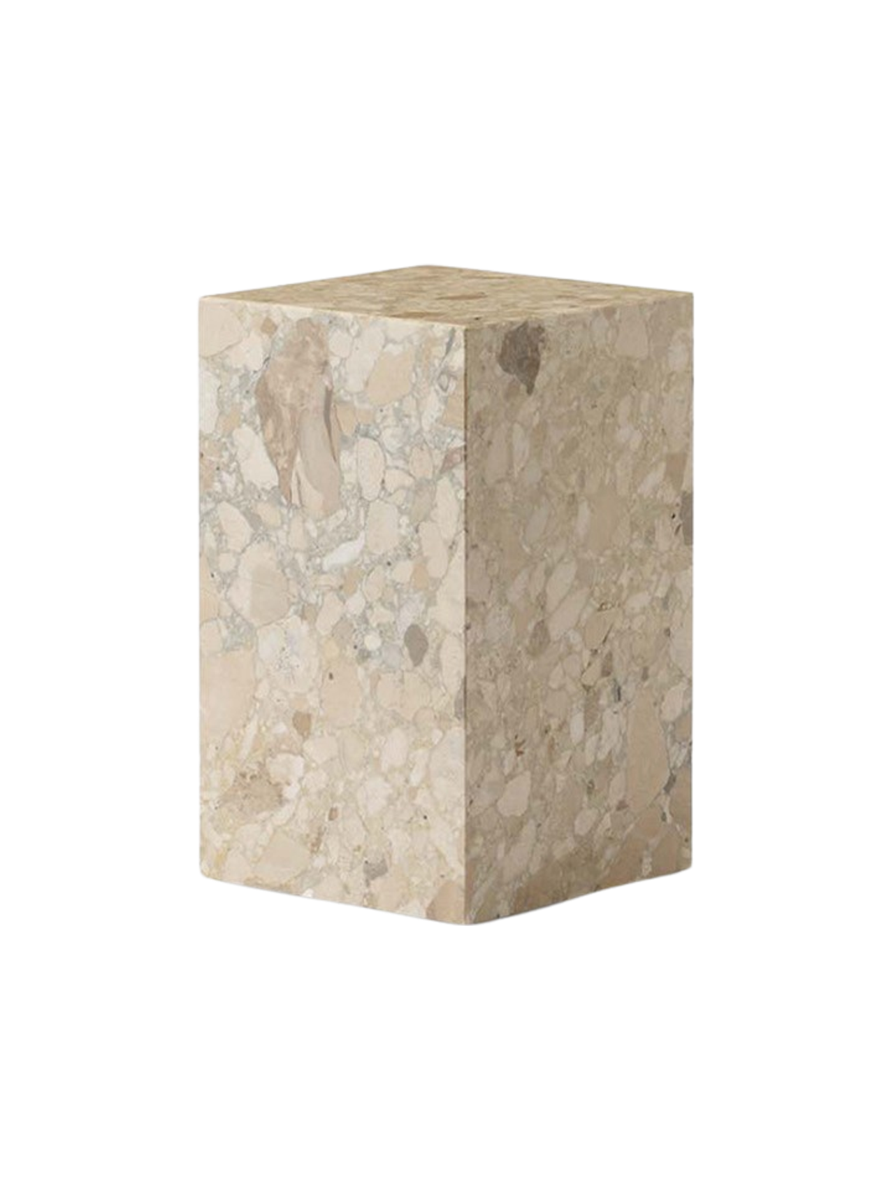 Приставной столик Plinth Tall - Камень Kunis Breccia